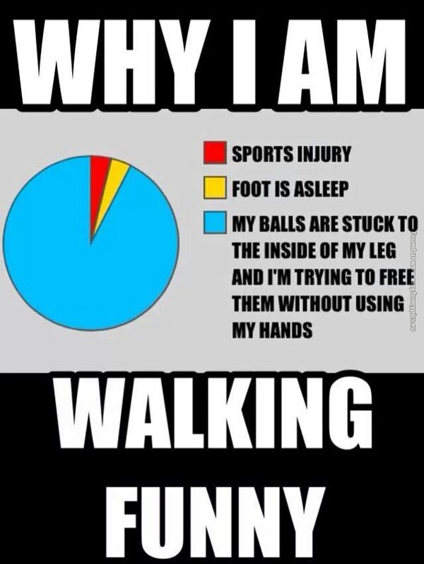funny pictures why i am walking funny