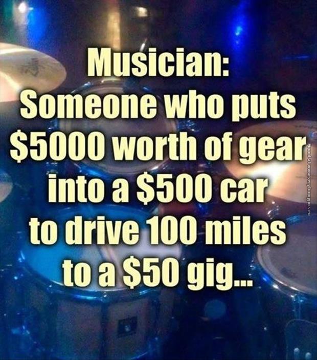 funny pictures how musicians works