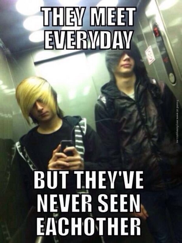 funny pictures they meet everyday goth