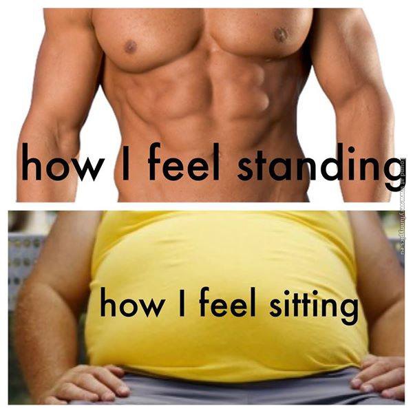 funny pictures how i feel standing vs how i feel sitting