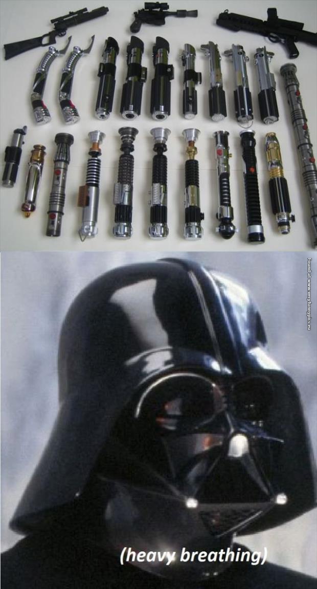 funny pictures light sabers darth vader heavy breathing