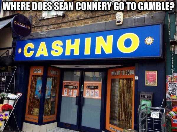 funny pictures where does sean connery goes to gamble