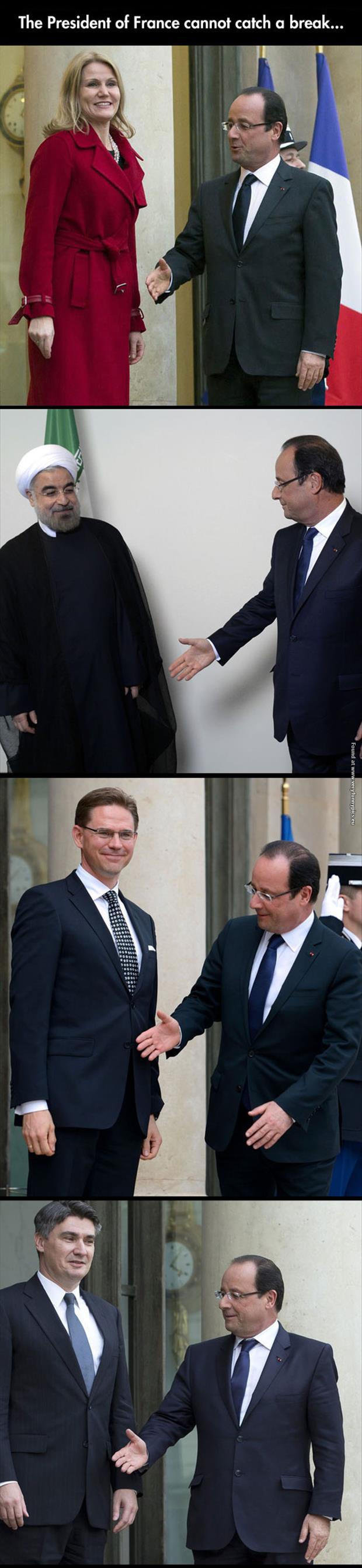 funny pictures the president of france handshake
