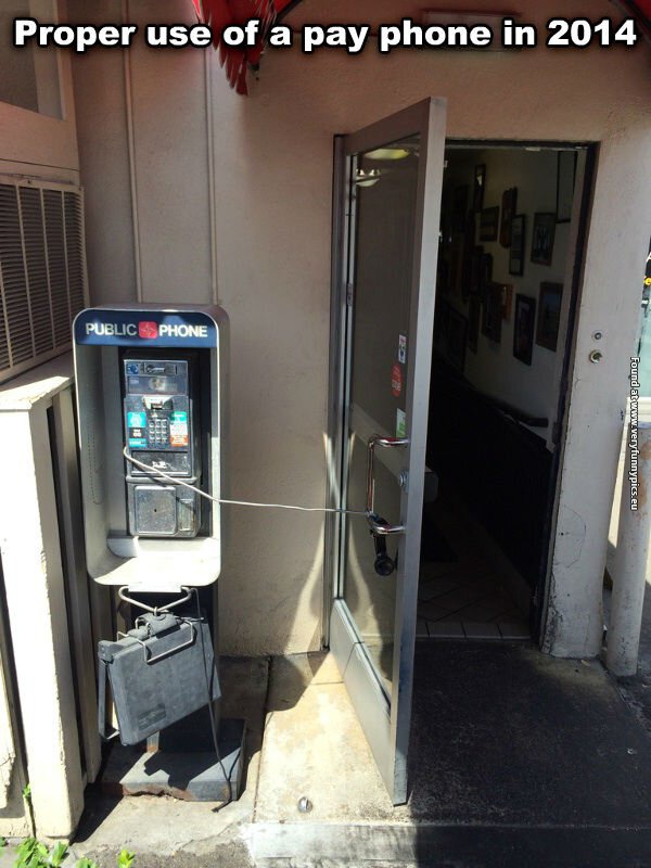 funny pictures proper use of a payphone in 2014