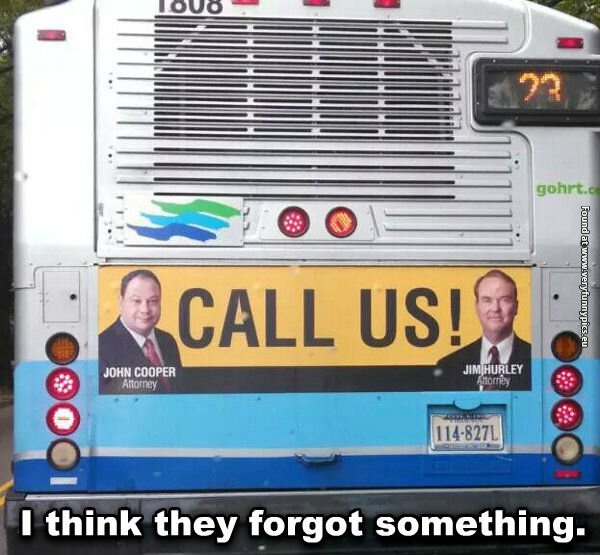funny pictures bus sign call us