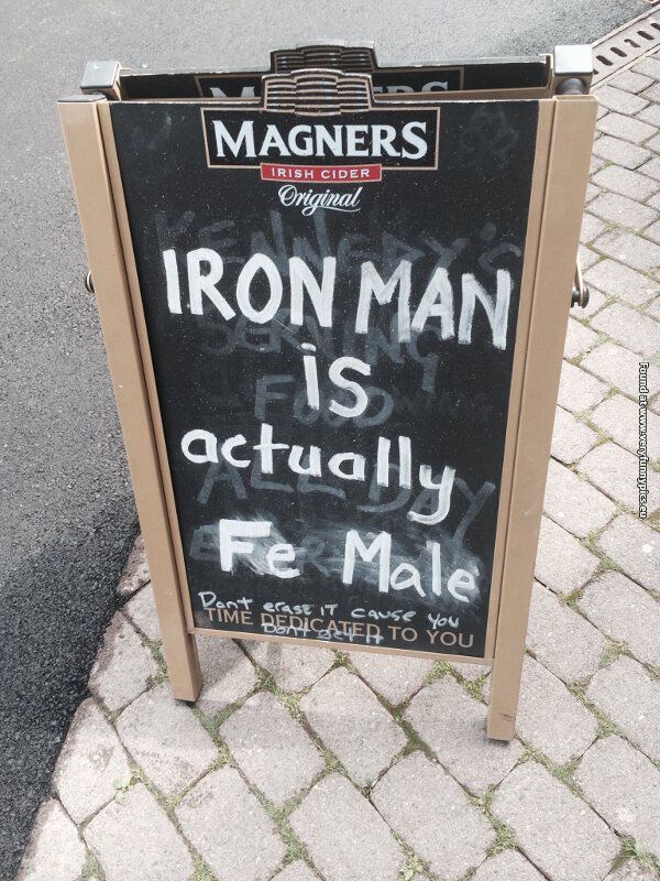 funny pictures iron man is fe male