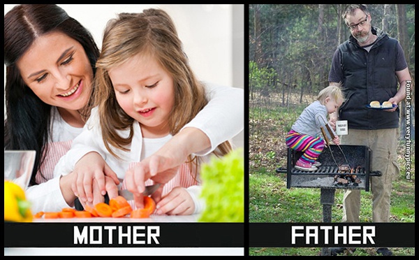 funny pictures differences between moms nd dads 02