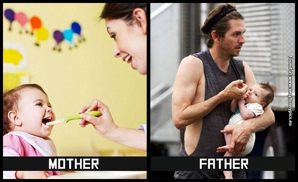 funny pictures differences between moms nd dads 04