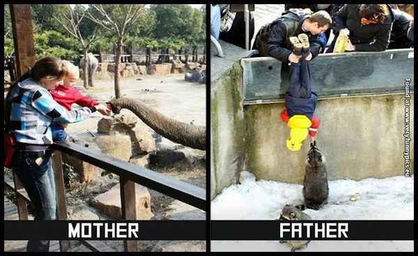 funny pictures differences between moms nd dads 09