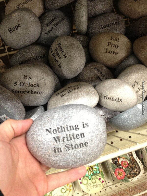 funny pictures written in stone