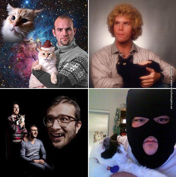 funny picturse of men holding cats 01