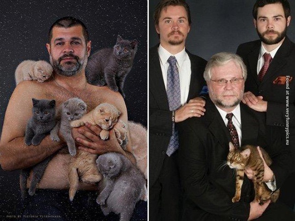 funny picturse of men holding cats 10