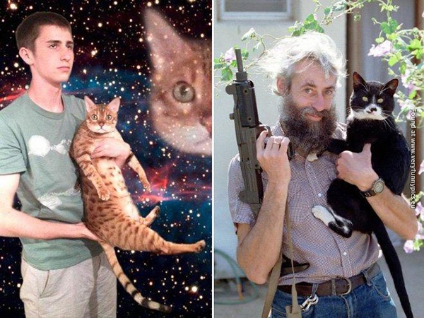 funny picturse of men holding cats 12