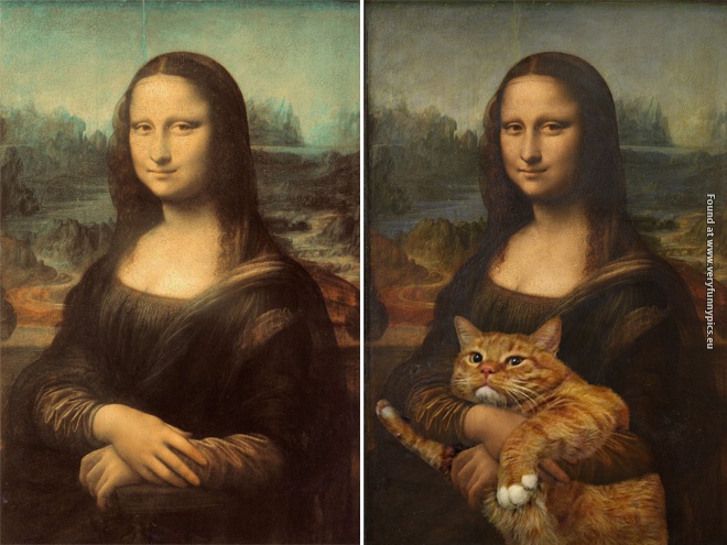 funny pictures paintings made better with cats 01