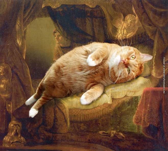 funny pictures paintings made better with cats 03