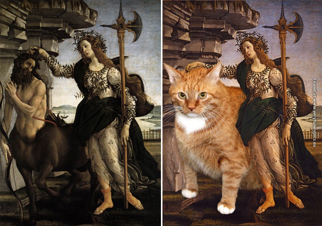 funny pictures paintings made better with cats 04