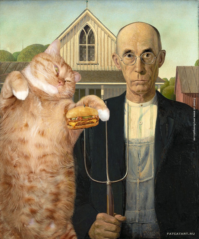 funny pictures paintings made better with cats 06