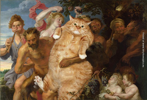 funny pictures paintings made better with cats 08