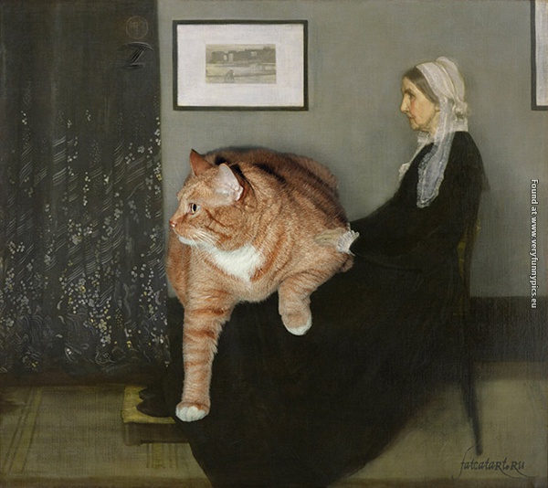 funny pictures paintings made better with cats 11