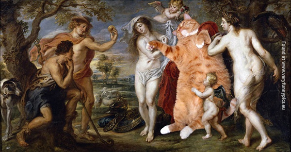 funny pictures paintings made better with cats 13