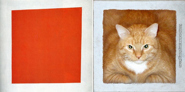 funny pictures paintings made better with cats 15