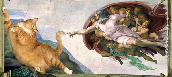 funny pictures paintings made better with cats 22
