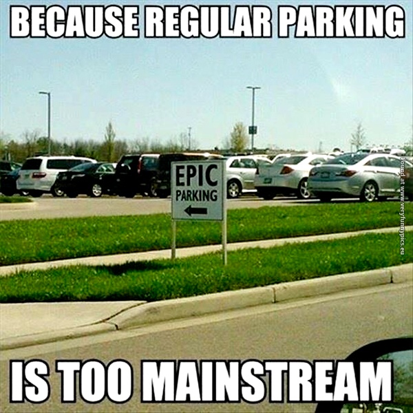 Hipster parking space