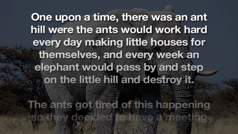 A classic joke about the ants who decided to beat up an elephant - Very  Funny Pics