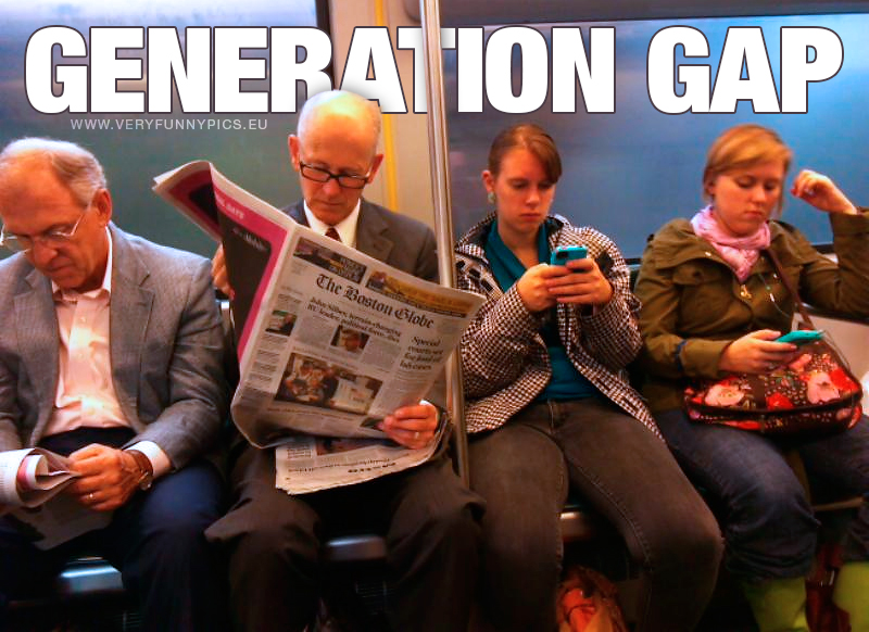 The expression "Generation Gap" explained in one picture