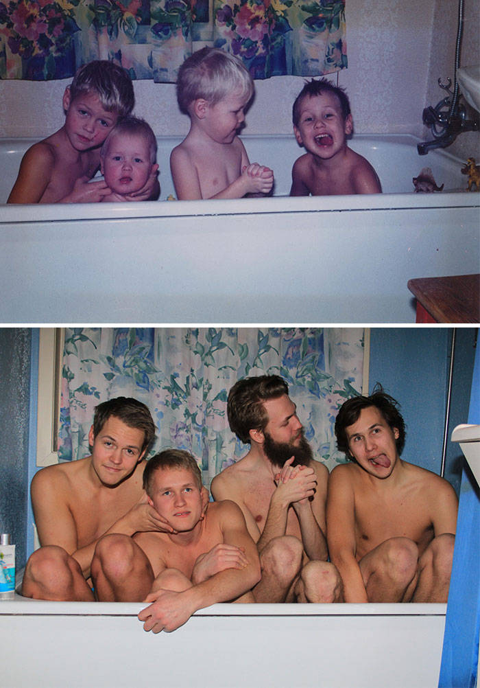funny pictures recreating childhood photos 03