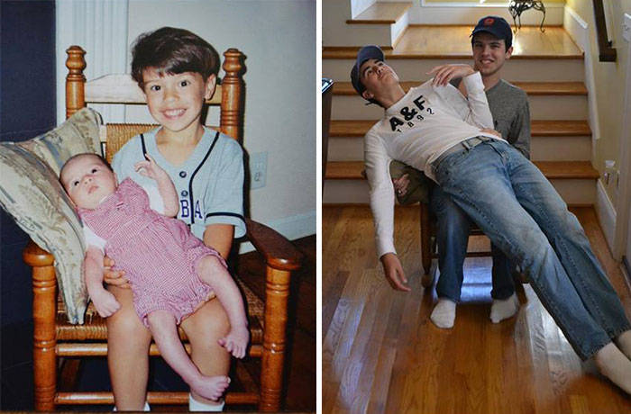 funny pictures recreating childhood photos 06