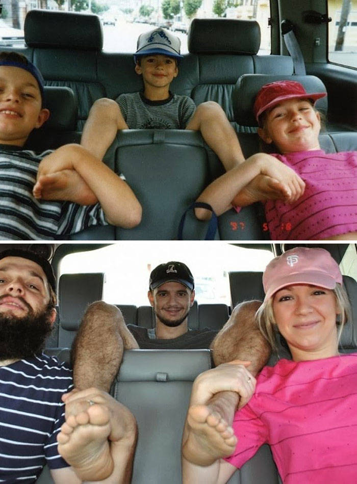 funny pictures recreating childhood photos 10