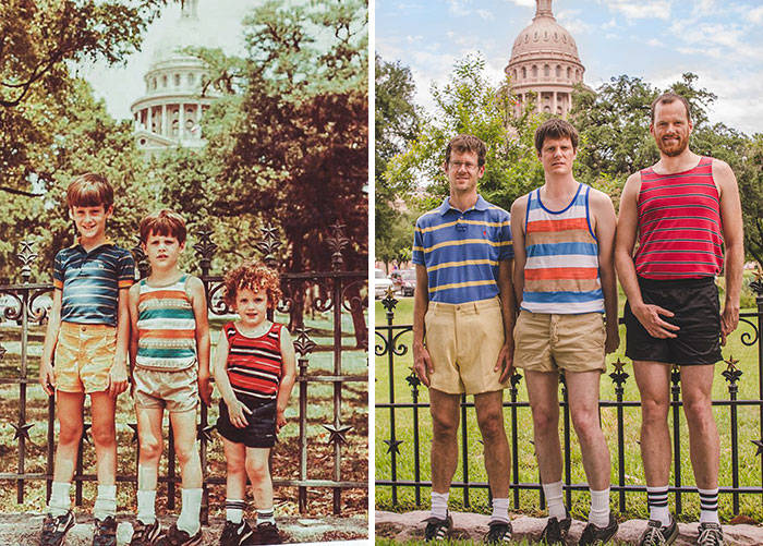 funny pictures recreating childhood photos 15