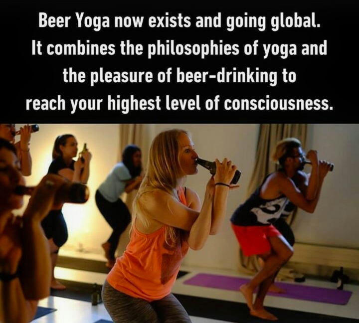 Beer yoga - Probably the best yoga