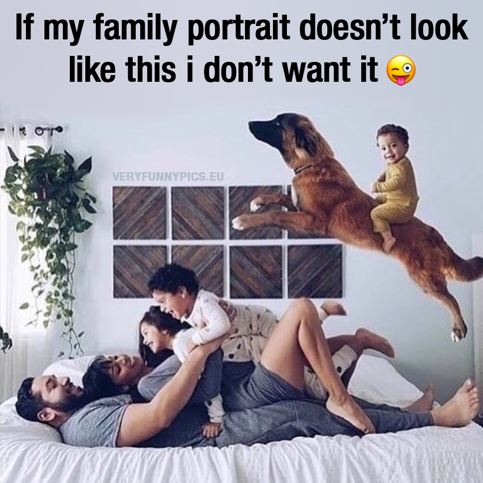 Funny family portrait