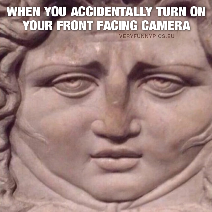 Statue with double chin