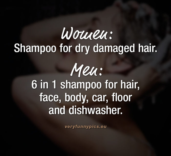 Shampoo usage: Women VS Men